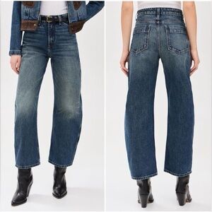 NWT Nili Lotan Otis Barrel Leg Jeans in Simon Wash Size 29